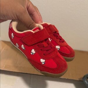 Hello Kitty Red Kids Velcro & Lace Sneakers